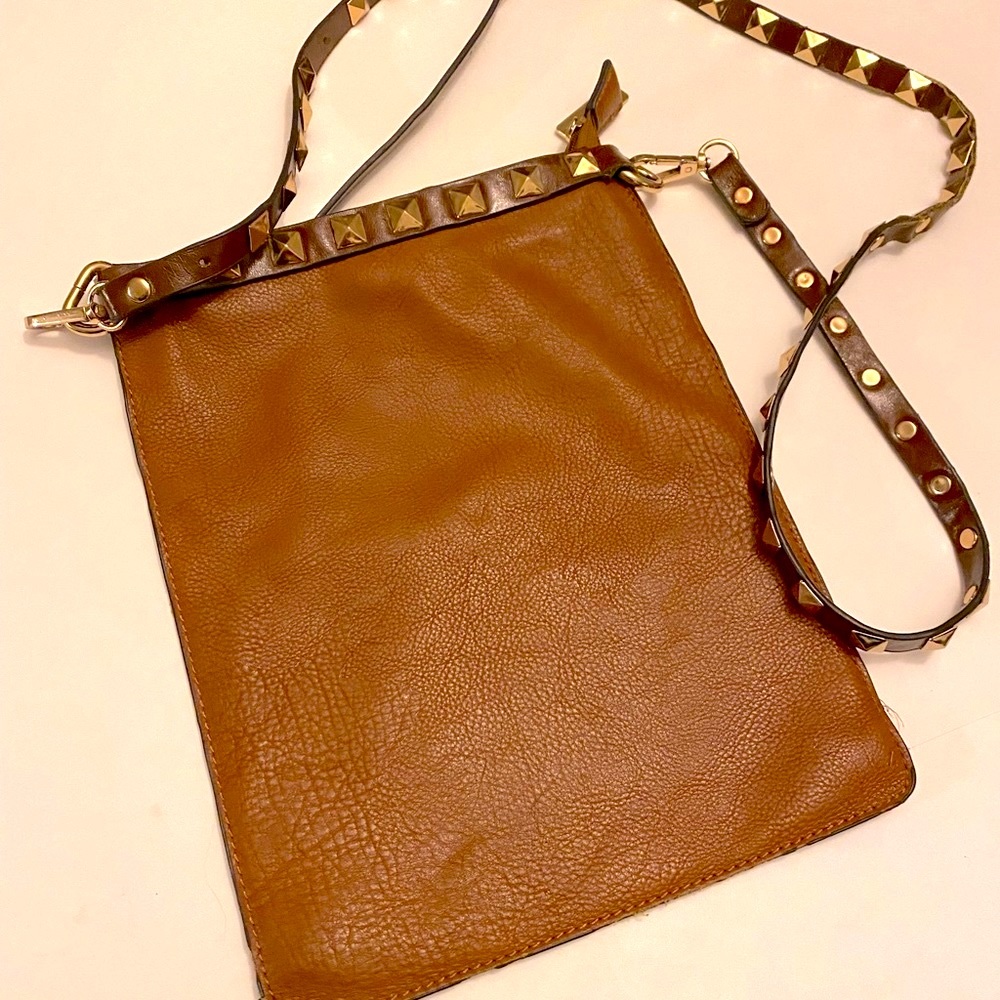 Charming Charlie Brown Leather Purse with Jewels